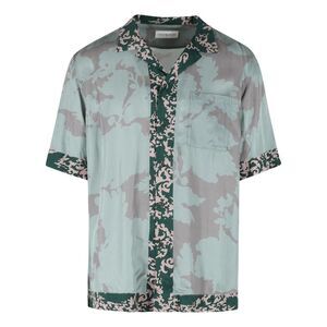 Dries Van Noten 'Carltone' Green Viscose Shirt Men